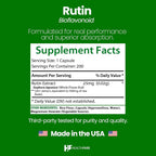 Healthfare Rutin Supplement Natural Bioflavonoid - 200 Capsules - image 3