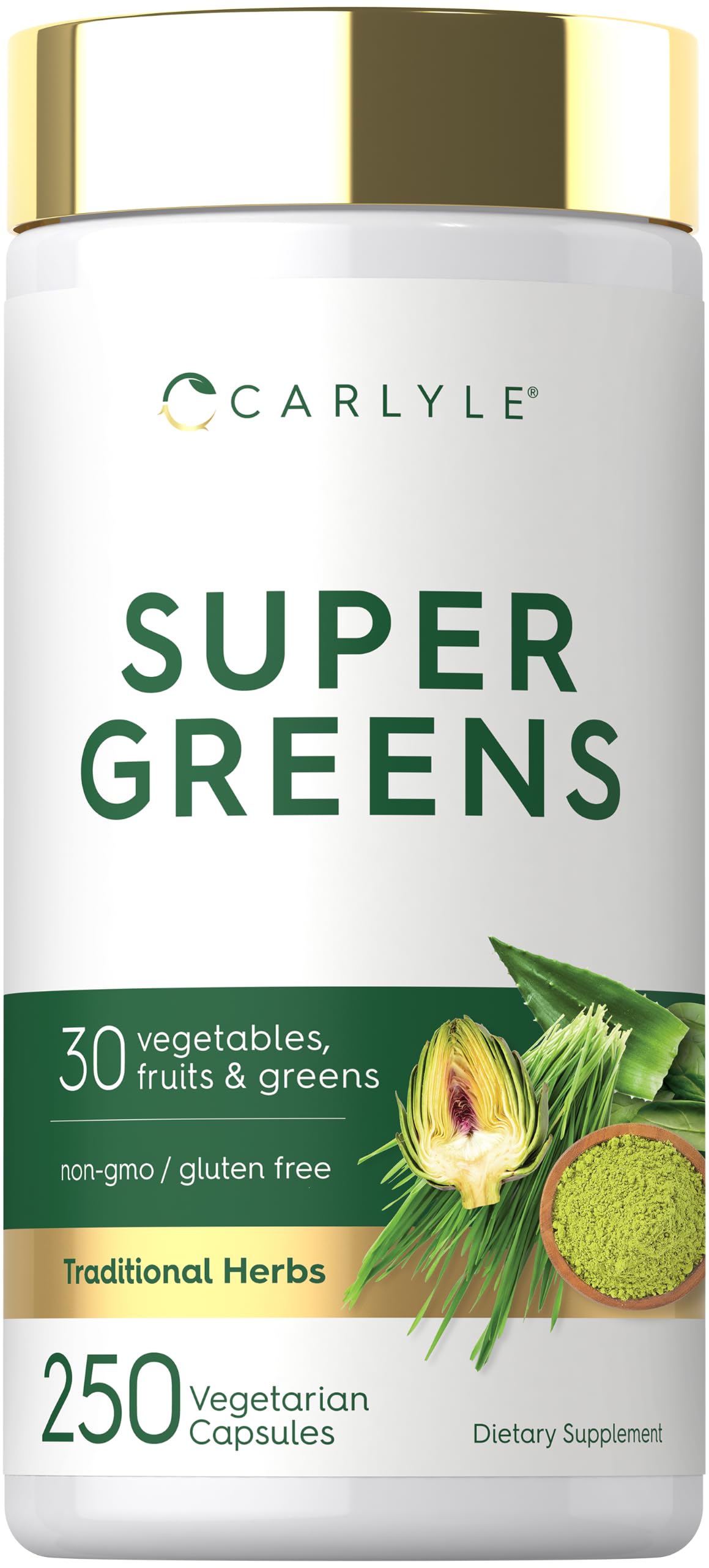 Carlyle Super Greens Capsules - 250 Count
