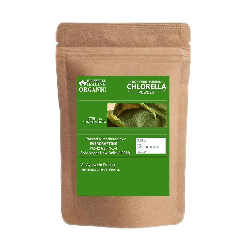 Blessfull Healing Organic Chlorella Powder 100% Pure Natural 200 Gram