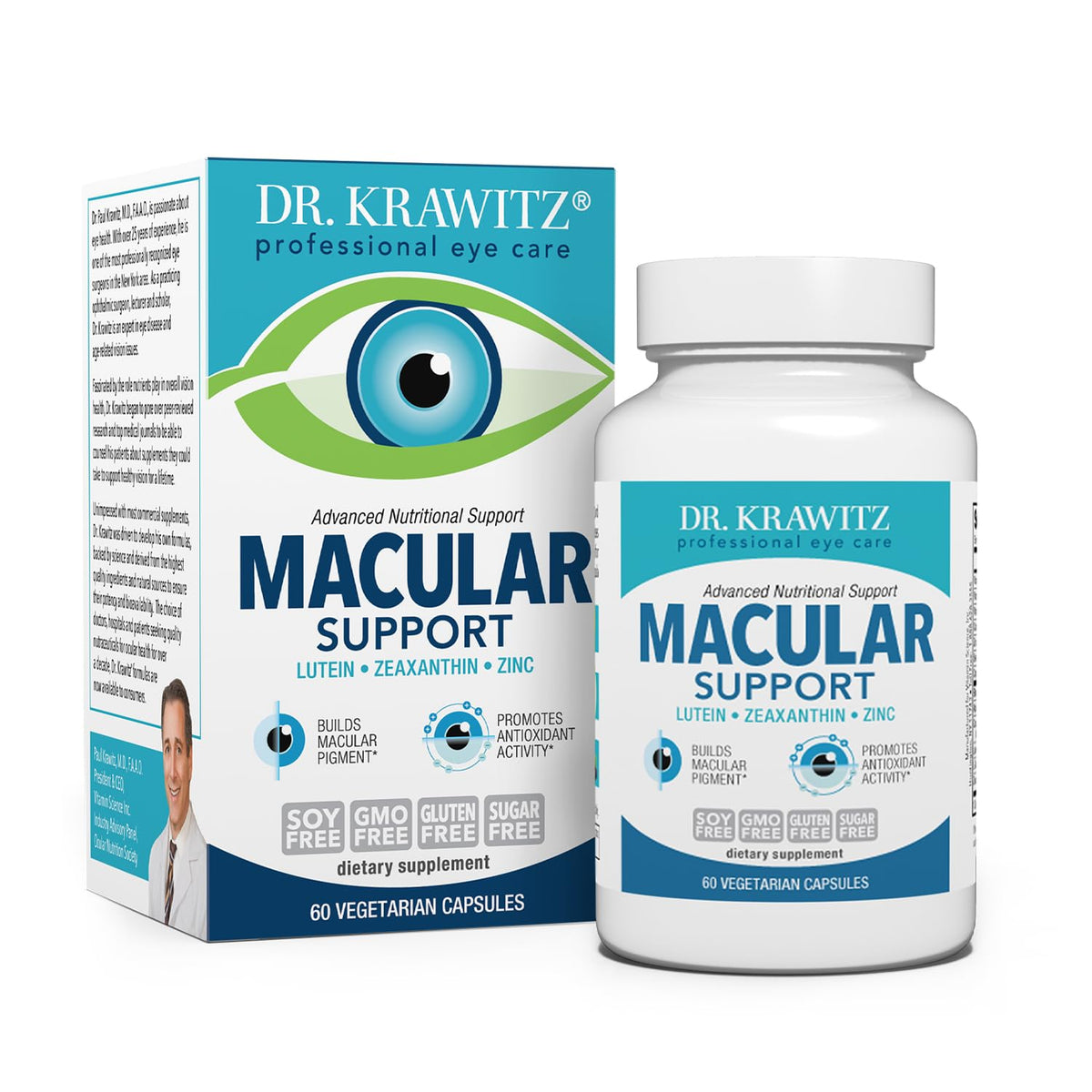 VisiVite Macular Support with Lutein and Zeaxanthin - 60 Vegetarian Capsules