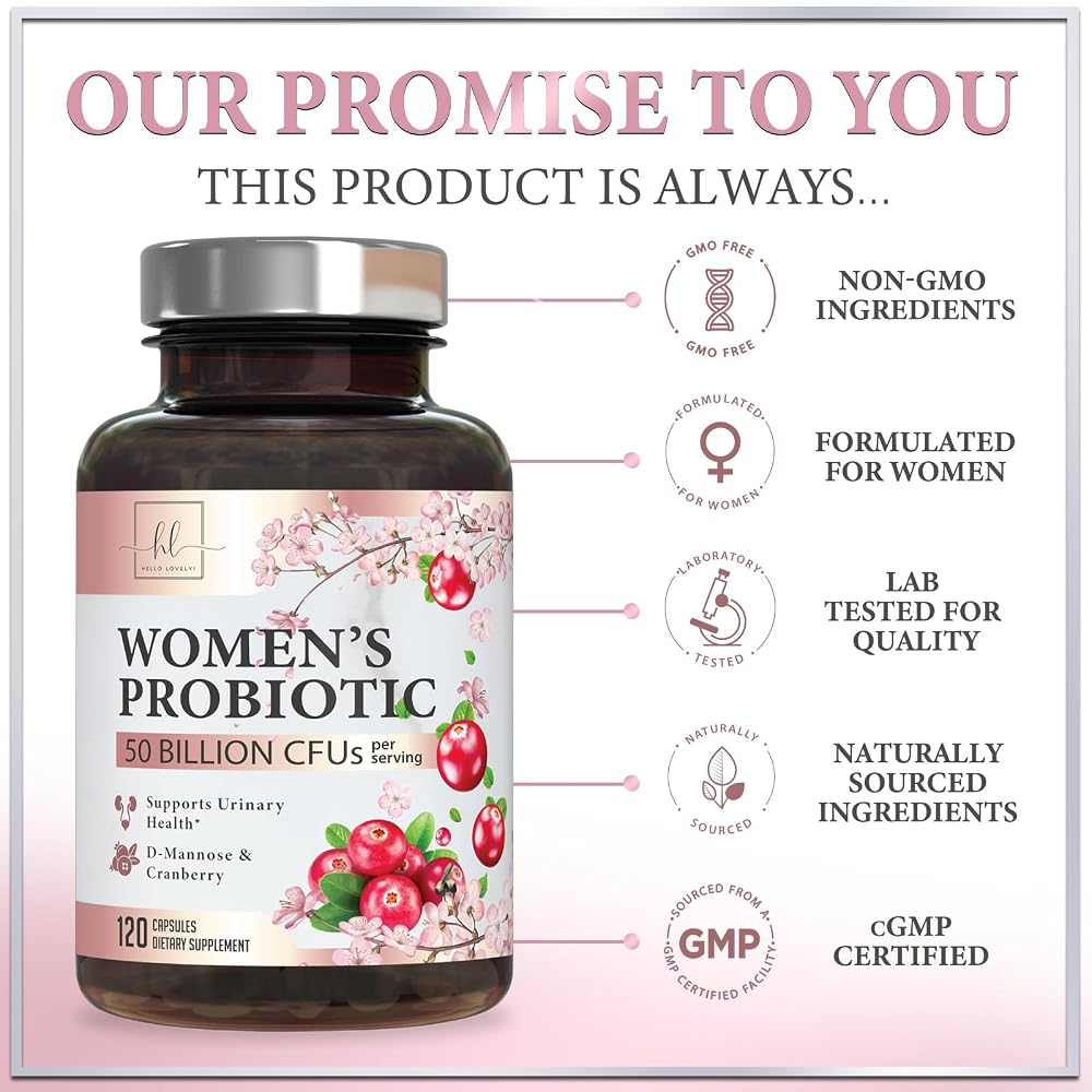 Hello Lovely! Probiotics for Women with Cranberry - 120 Capsules - image 4