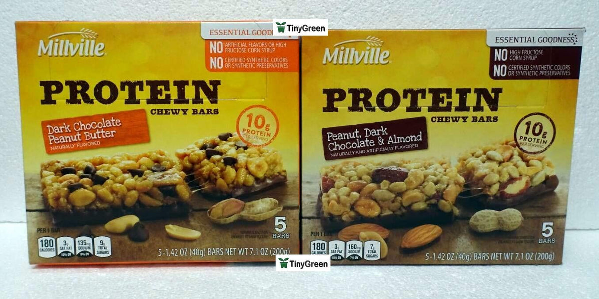 Millville Protein Chew Bars Two Flavours - Pack of 2