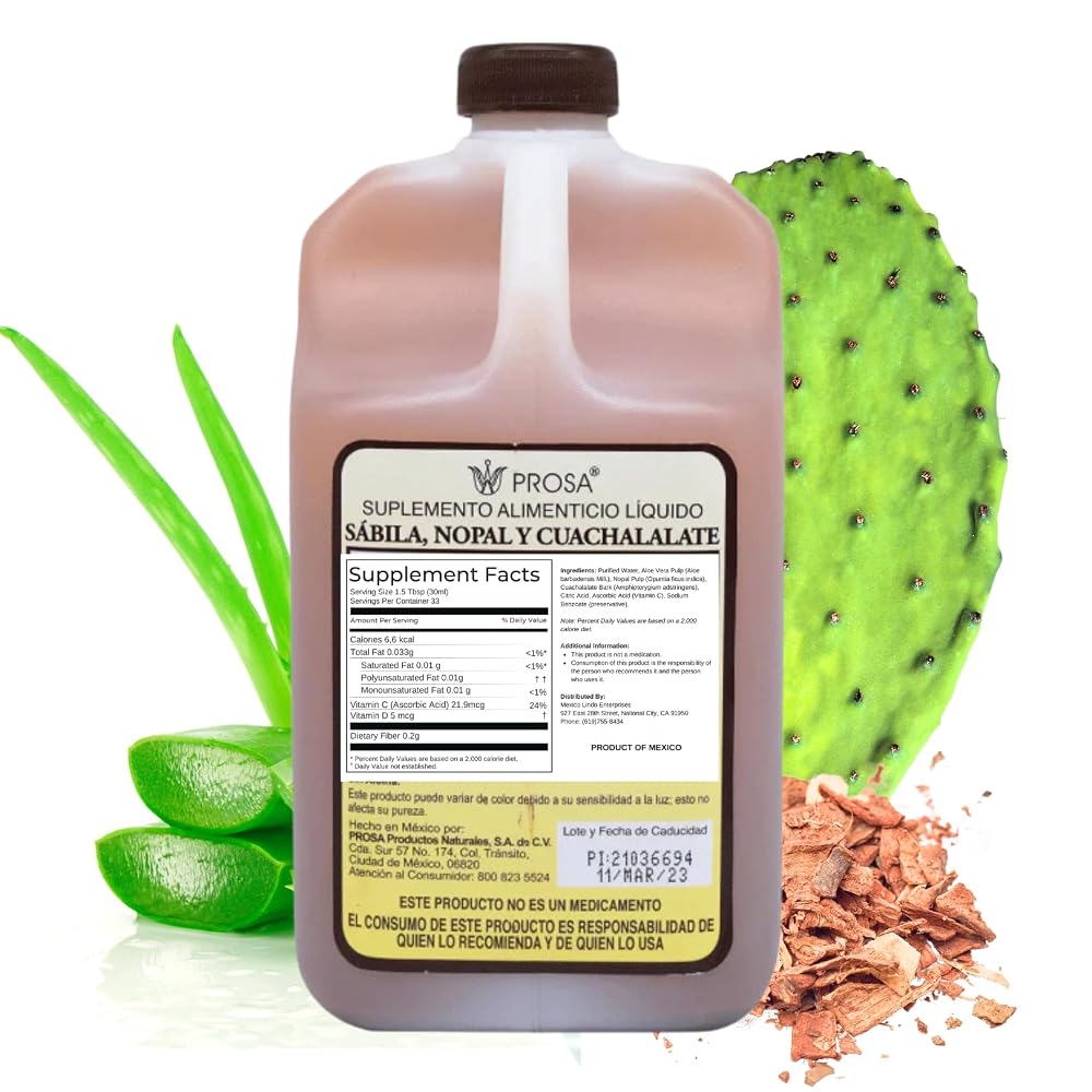 YERBERO PROSA Aloe Vera Nopal Cactus Herbal Supplement - 33.8 fl oz - image 3