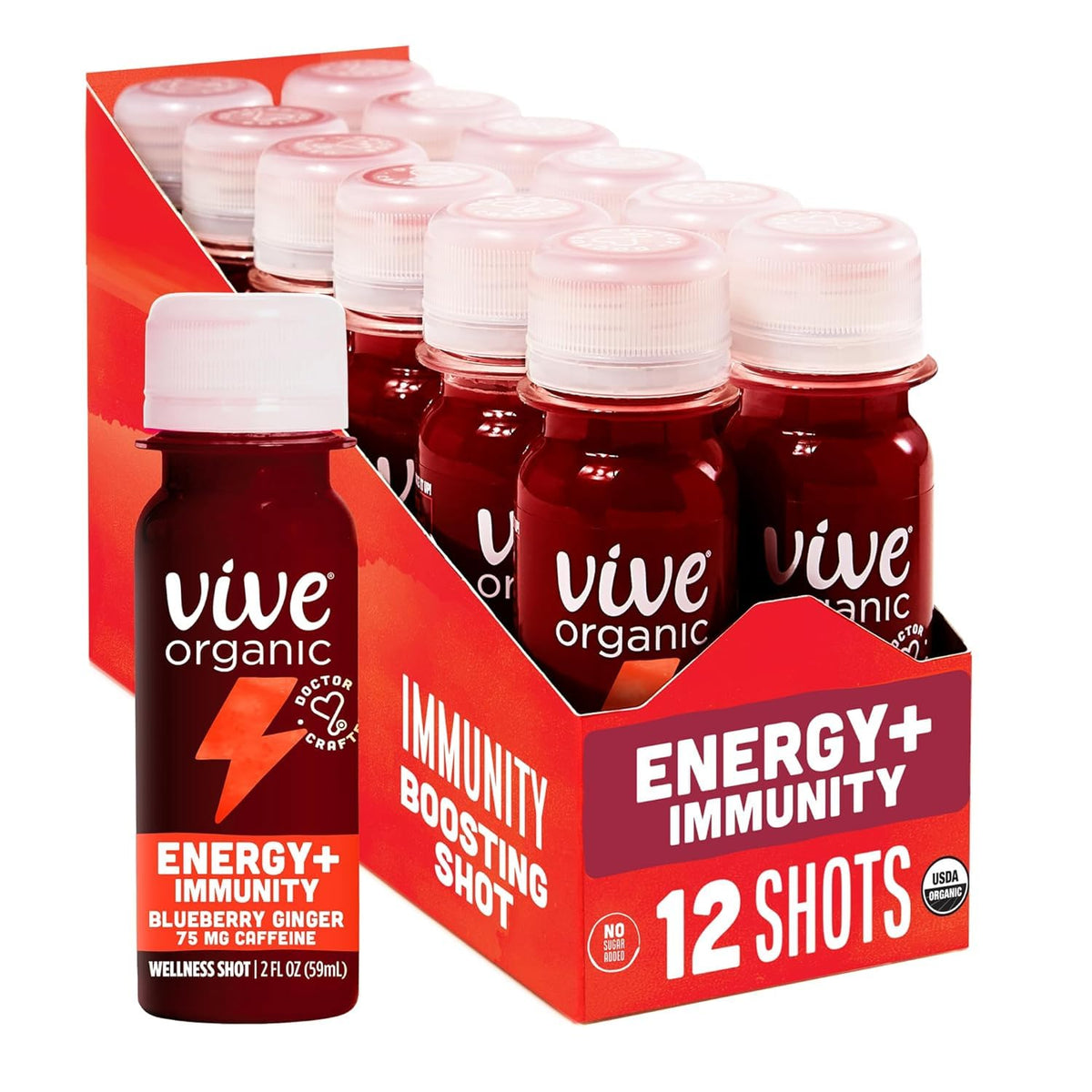 Vive Organic Energy + Immunity Boost Wellness Shot - 12 Pack