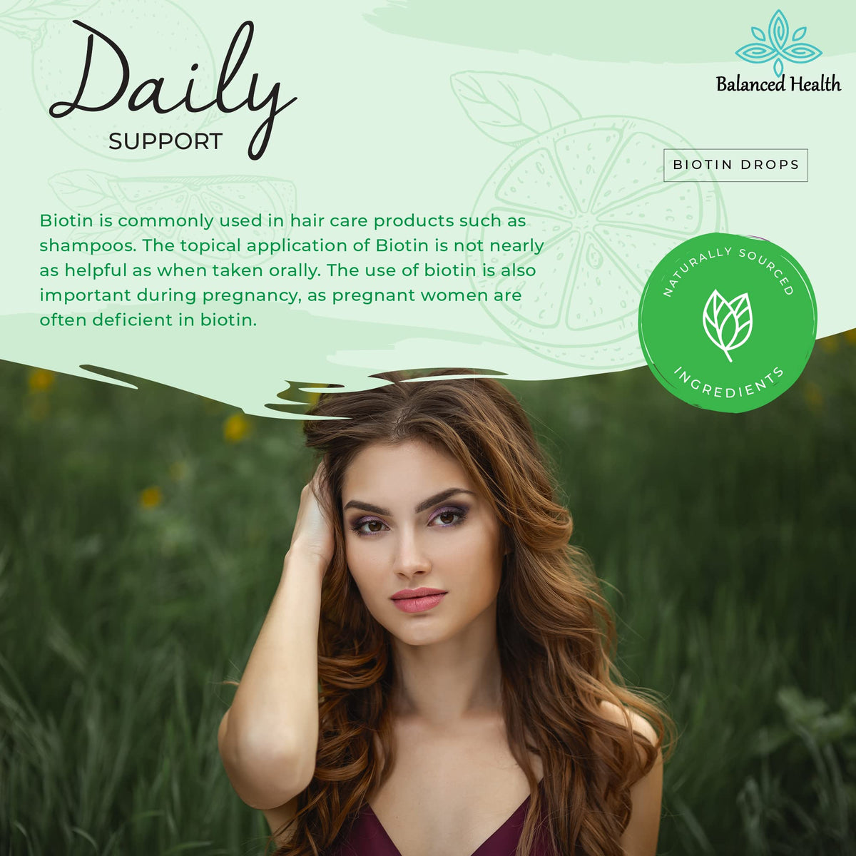 Balanced Health Biotin Drops for Hair, Skin & Nails - 120 Servings - image 5