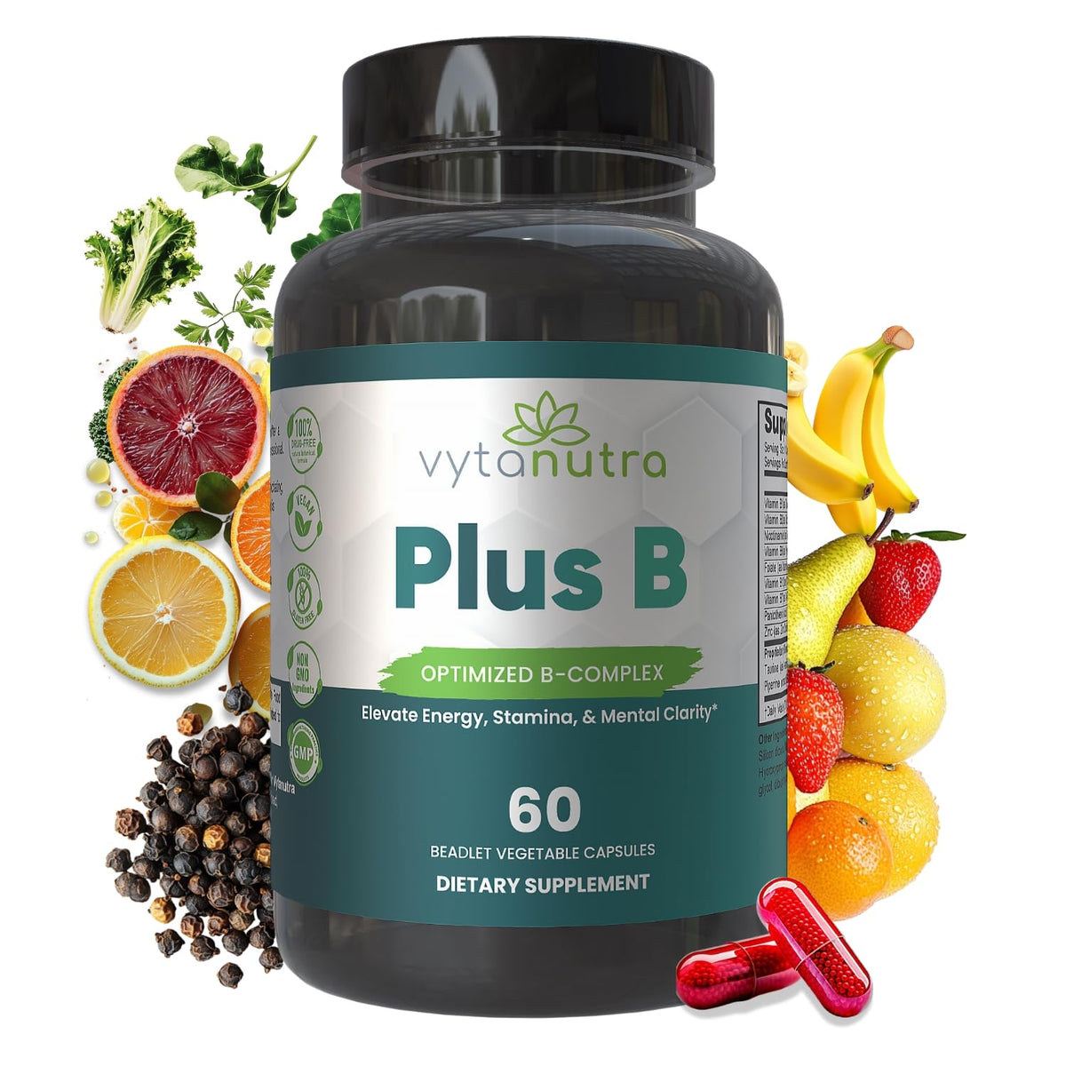 Vytanutra Plus B 11-in-1 B-Complex Beadlet Capsule - 60 Capsules