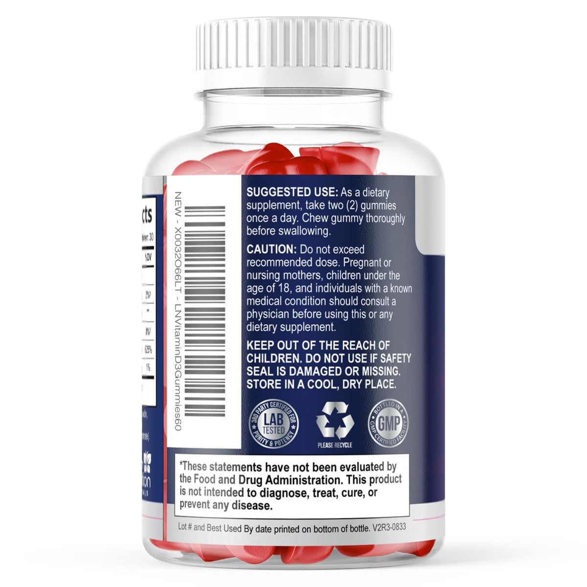 Health Nutrition Naturals Vitamin D3 Gummies 5000 IU (125 mcg)