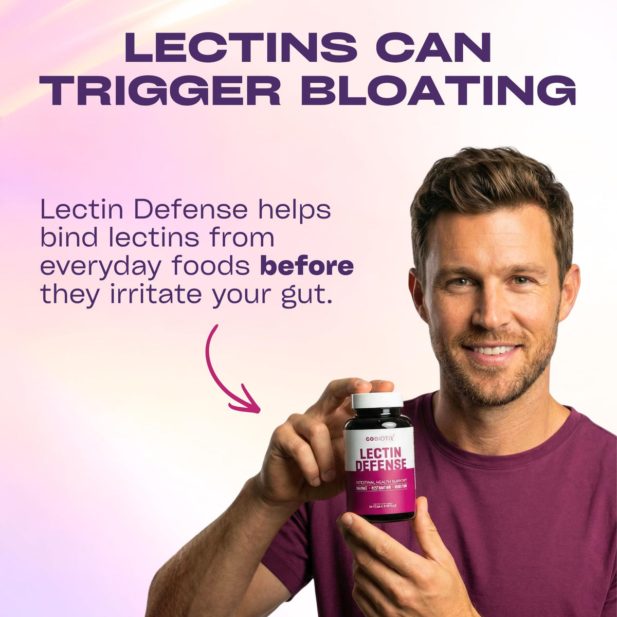 GOBIOTIX Lectin Defense Digestive Enzyme - 60 Capsules - image 4