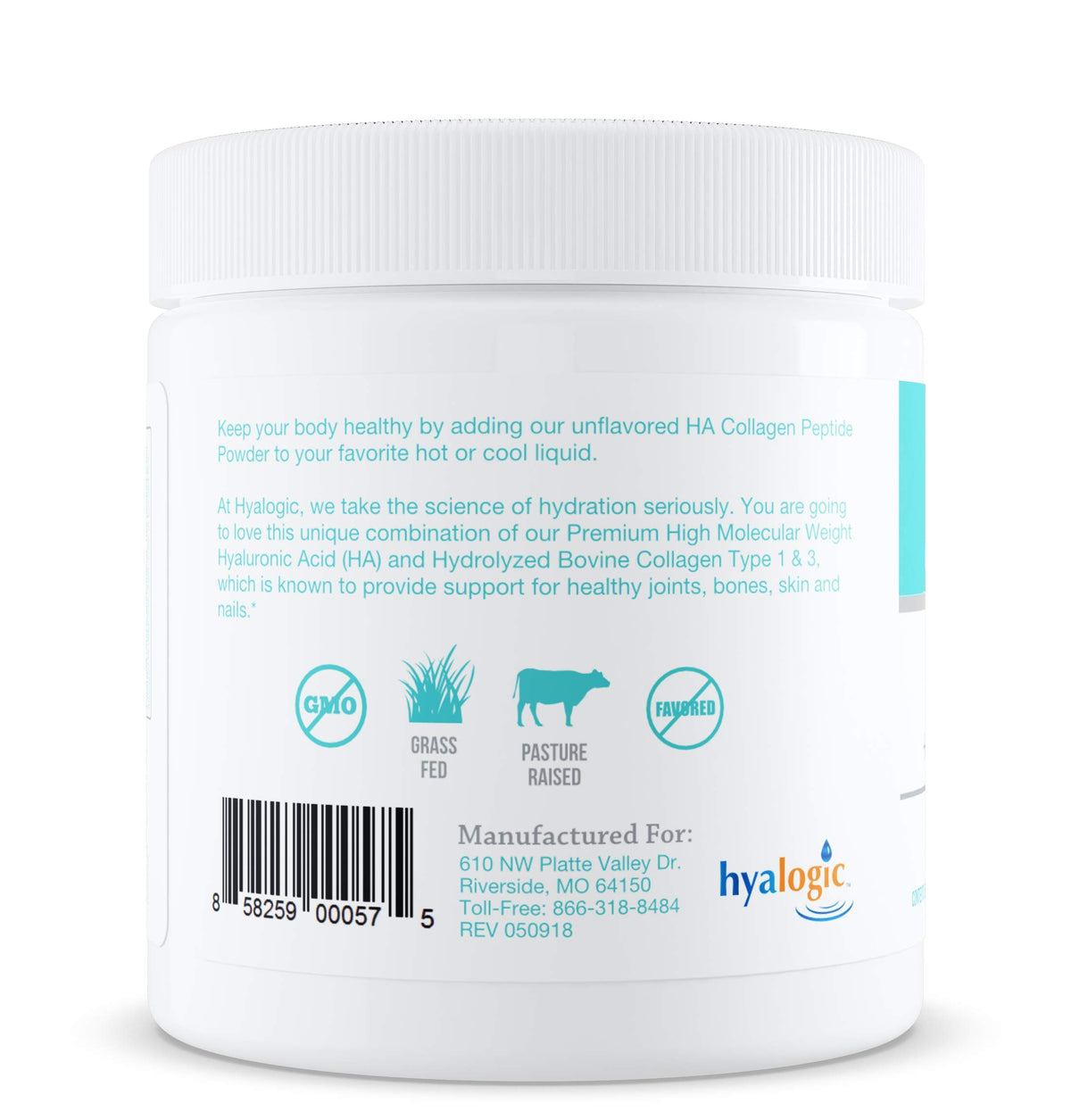 Hyalogic HA Collagen Powder for Skin & Joints - 6.4 oz - image 3