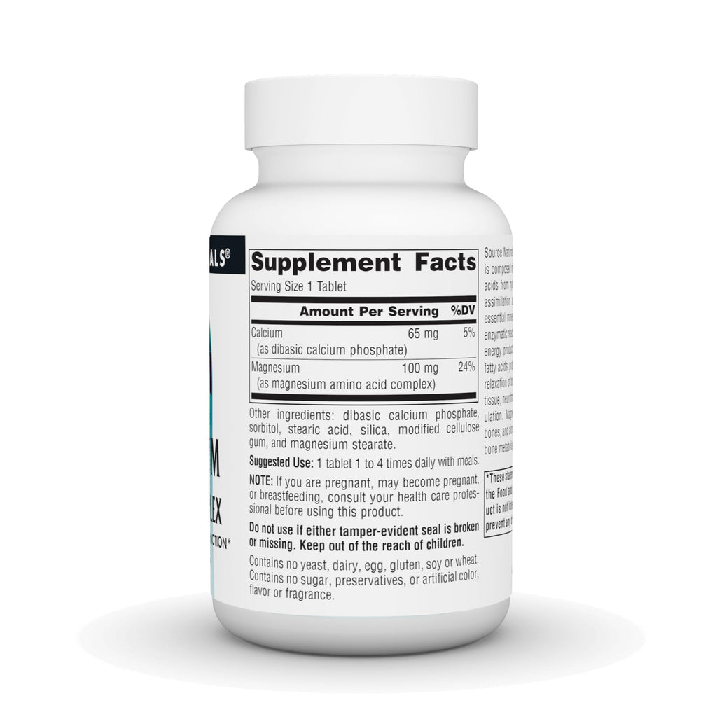 Source Naturals Magnesium Chelate Complex 100 mg - 100 Tablets - image 3