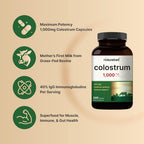 NatureBell Bovine Colostrum 1000mg Supplement - 240 Capsules - image 3