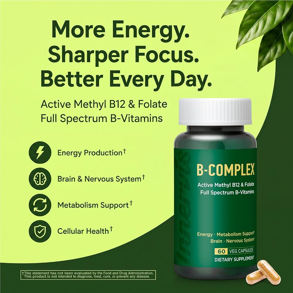INNERVISNUTRITION Methylated B Complex Vitamins - 60 Capsules - image 2