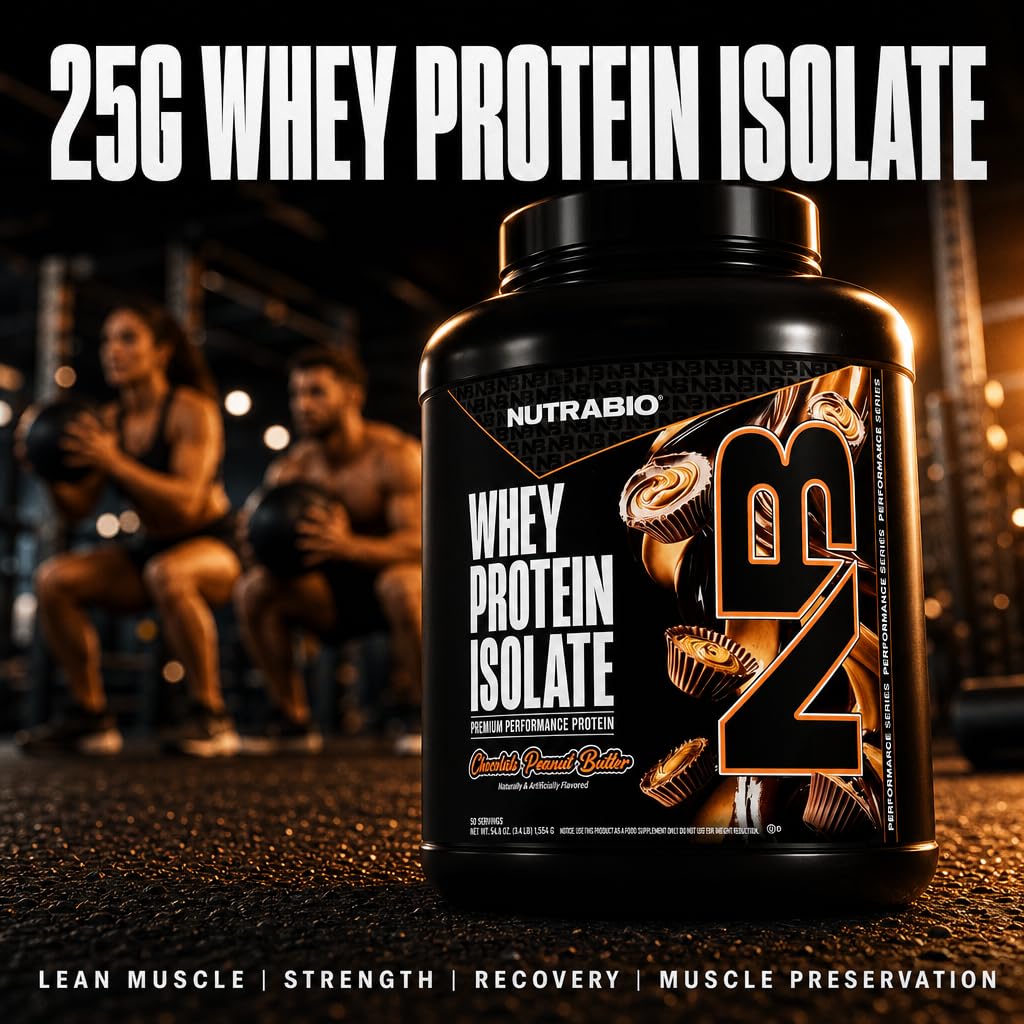 NutraBio 100% Whey Protein Isolate Powder - 50 Servings - image 4