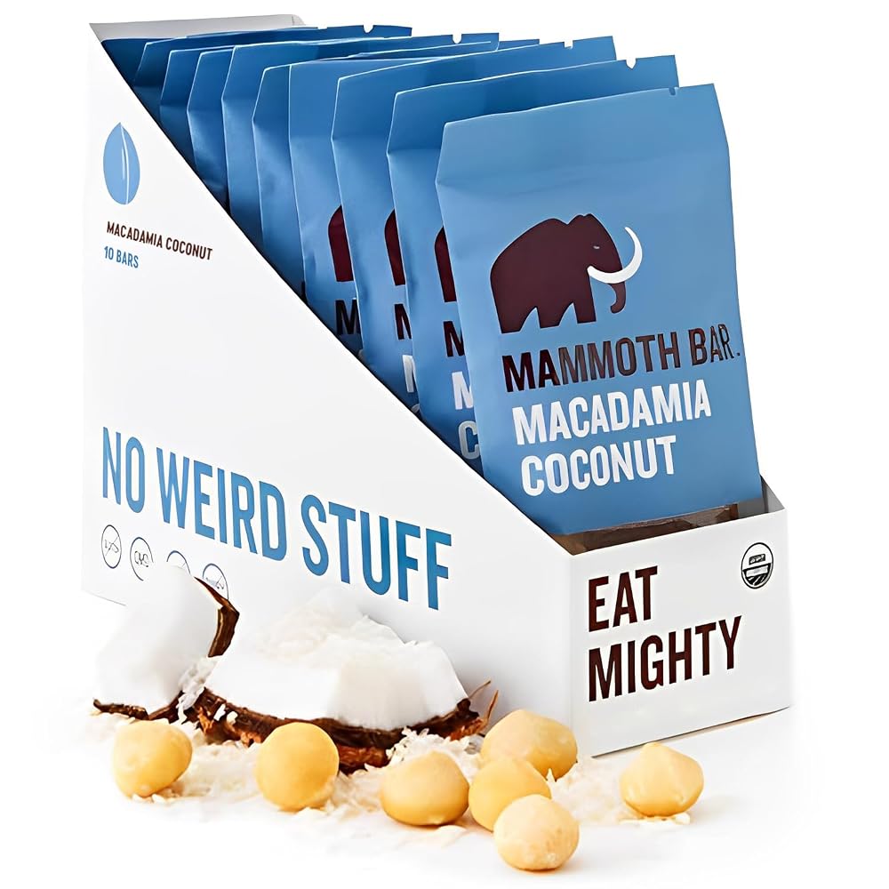 Mammoth Bar Organic Snack Bar Packed with 12g Protein. Paleo. Gluten - image 2