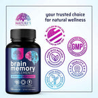 Nature's Strength Brain Memory Supplement Pills - 3X Strength