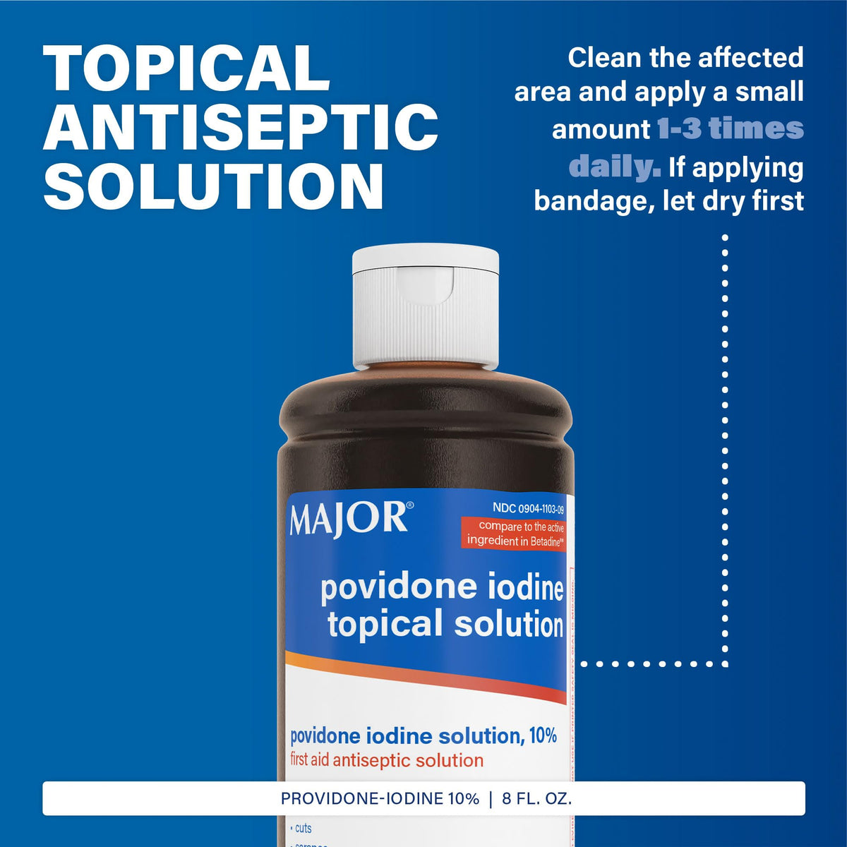 MAJOR 10% Povidone-Iodine Liquid Topical Solution - 8 Fl Oz - image 4