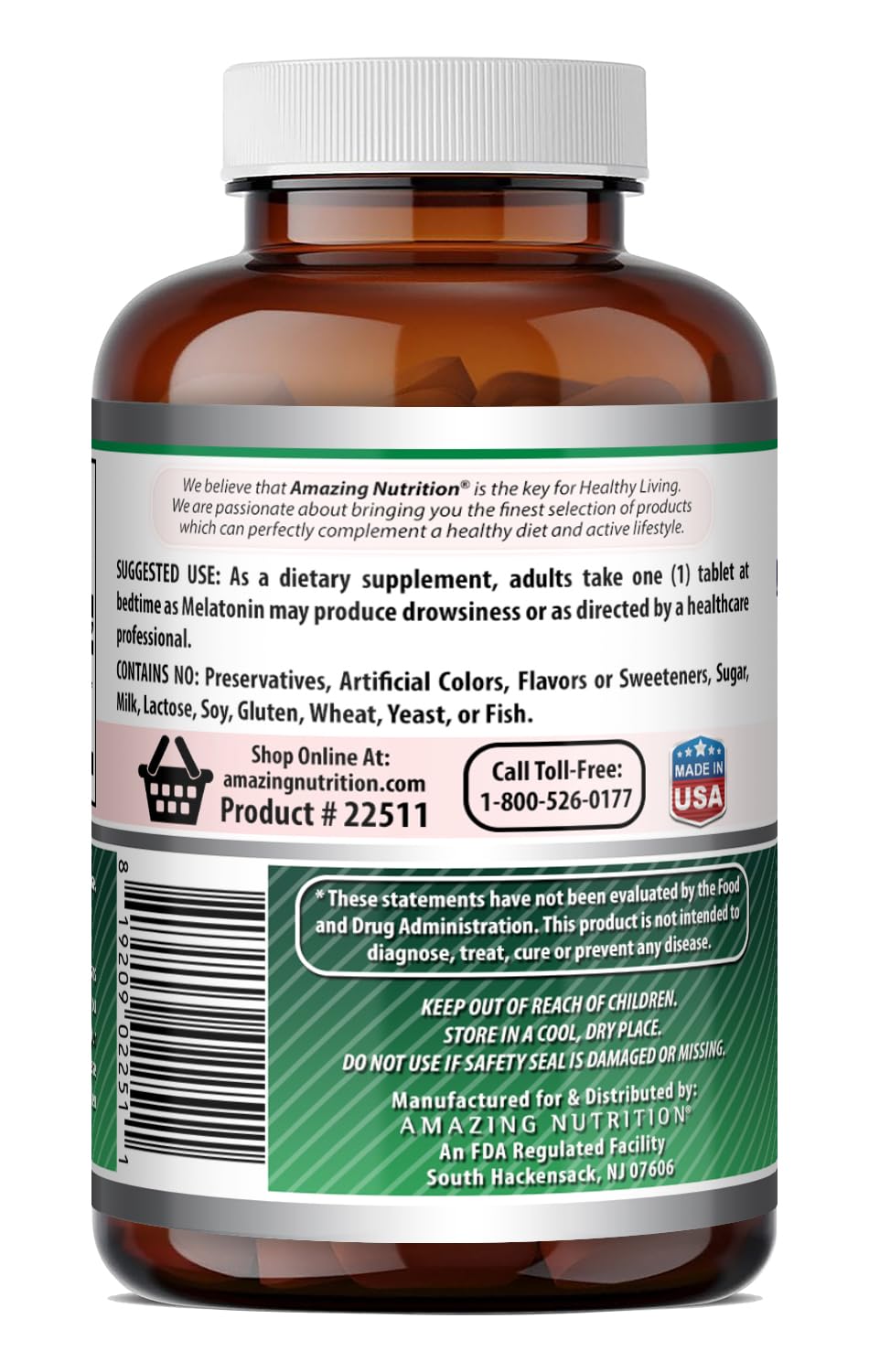 Amazing Formulas Melatonin 10mg Tablets Supplement
