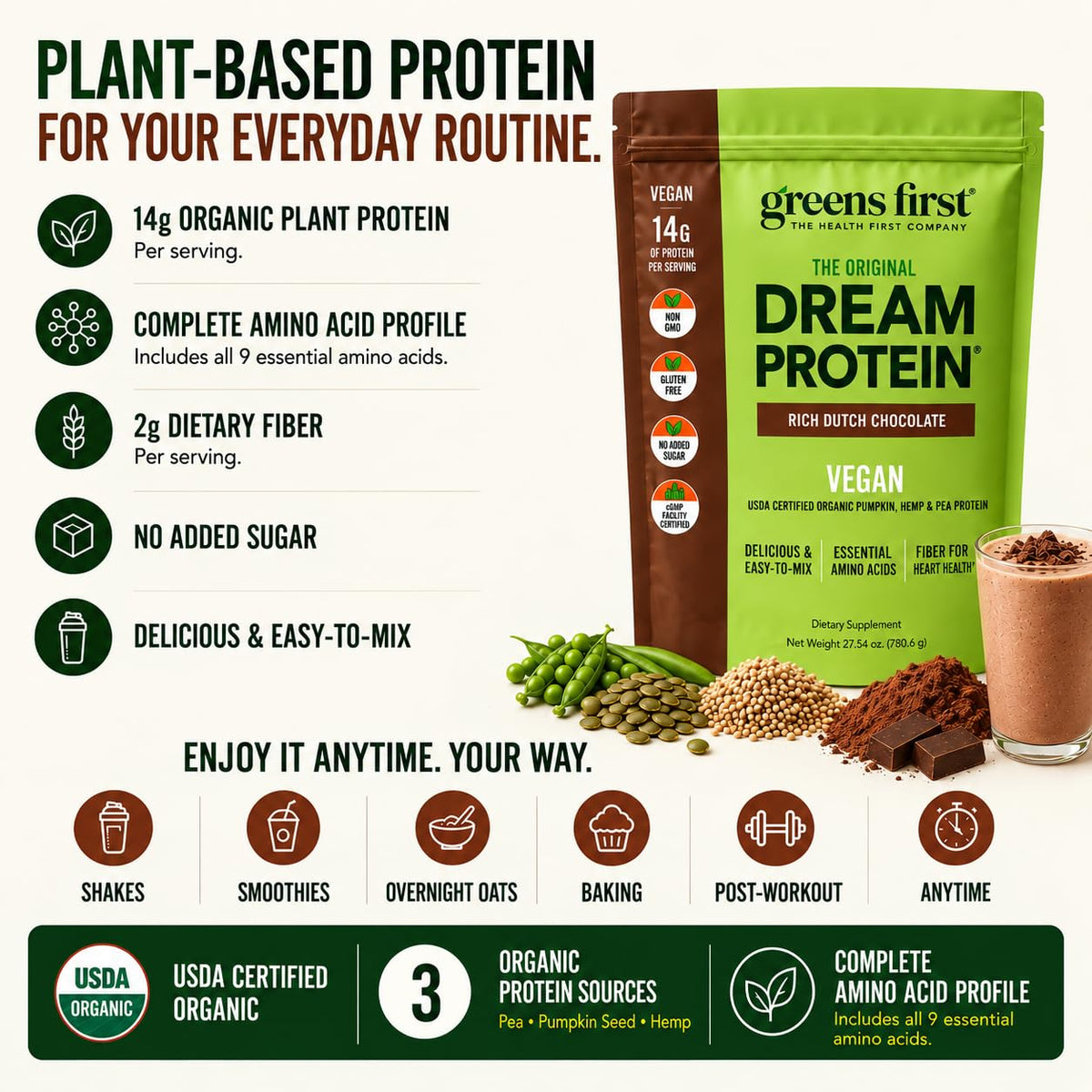 Greens First Dream Protein Plant Based