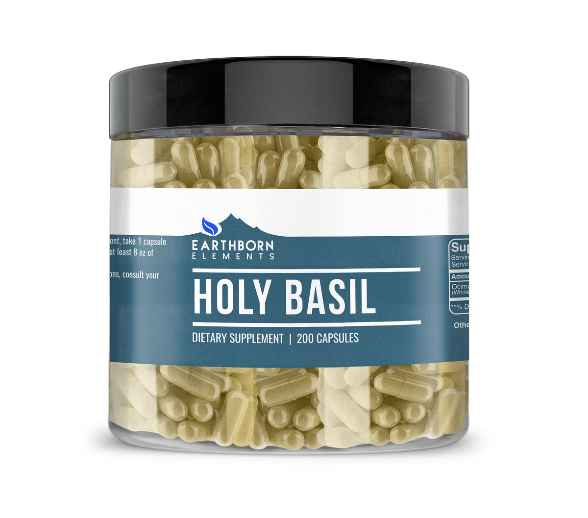 Earthborn Elements Holy Basil 200 Capsules, Pure & Undiluted