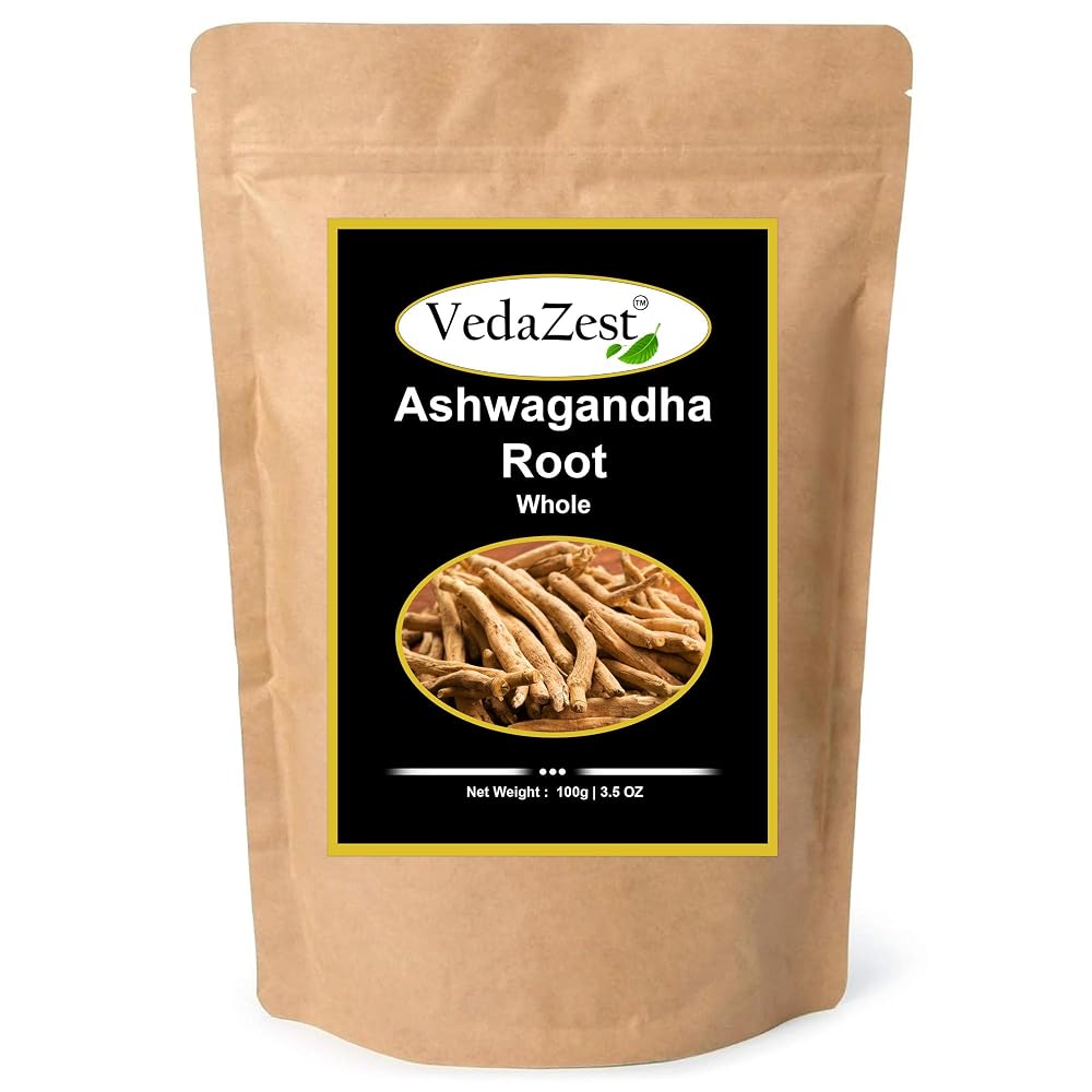 Vedazest Organic Ashwagandha Root Whole Raw - 100g - image 2