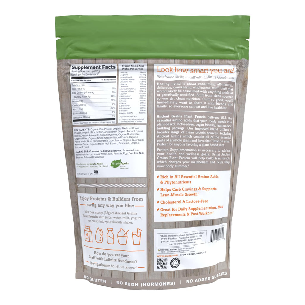 swiig Organic Ancient Grains, Plant Protein
