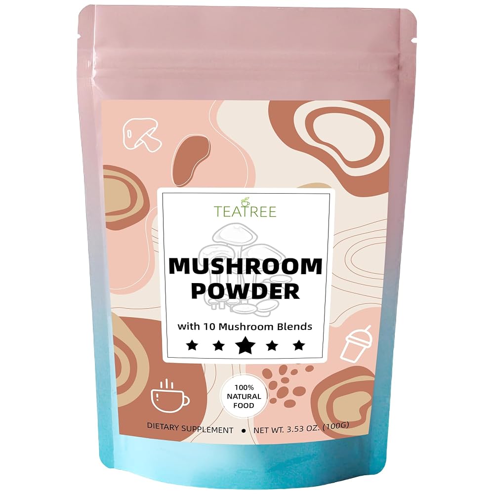 TEATREE 10 Mushrooms Powder for Focus & Energy - 100g