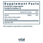Vital Nutrients Calcium Citrate/Malate 150 mg - 100 Vegetarian Capsules - image 2