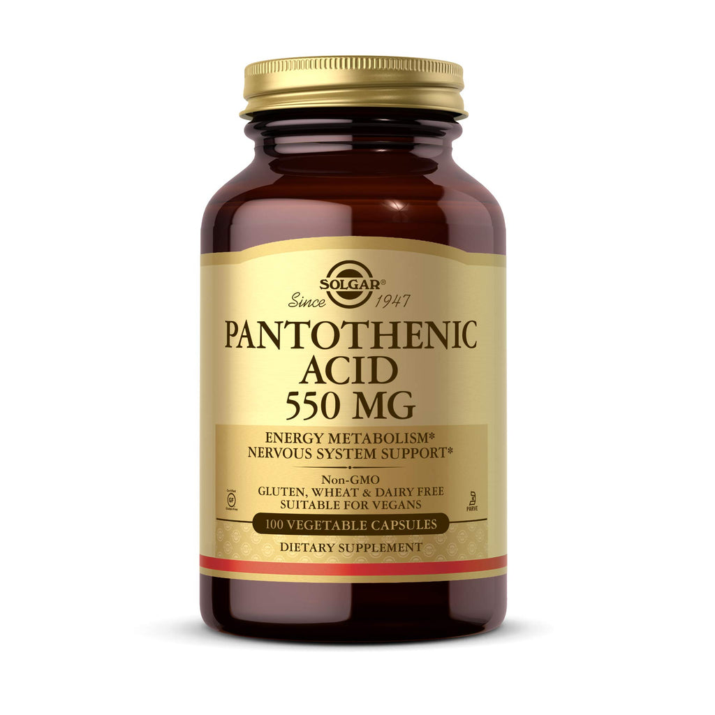 Solgar Pantothenic Acid 550 mg - 100 Vegetable Capsules