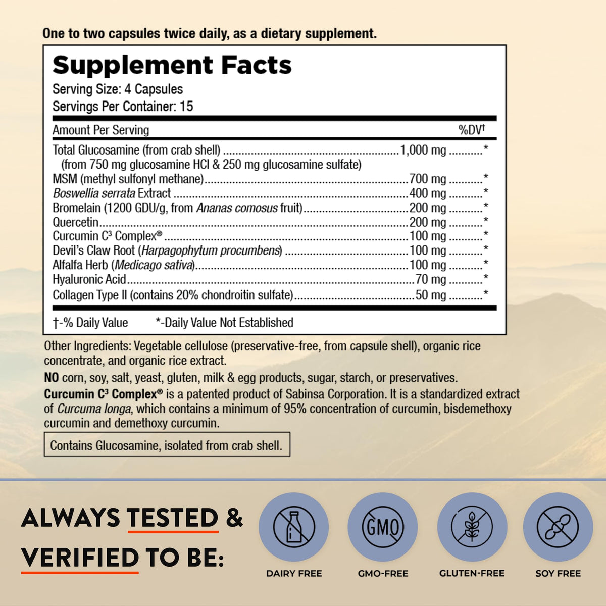 Mt. Angel Vitamins Joint Solution Advanced - 60 Capsules - image 2