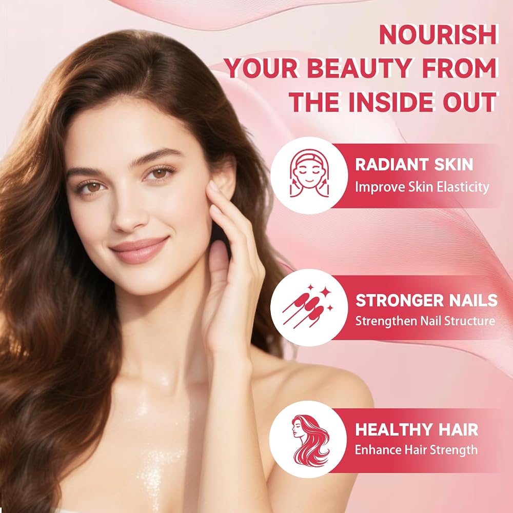 Novafun Collagen Gummies 300mg for Women, Hair, Skin & Nails - 60 Gummies - image 5