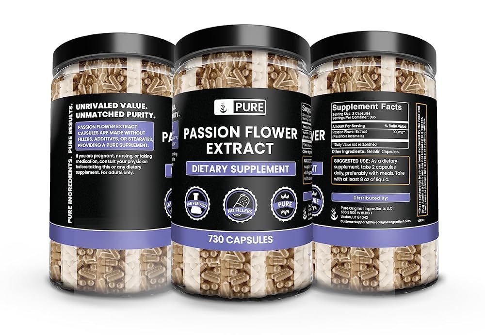 PURE ORIGINAL INGREDIENTS Passion Flower Extract - 730 Capsules - image 4