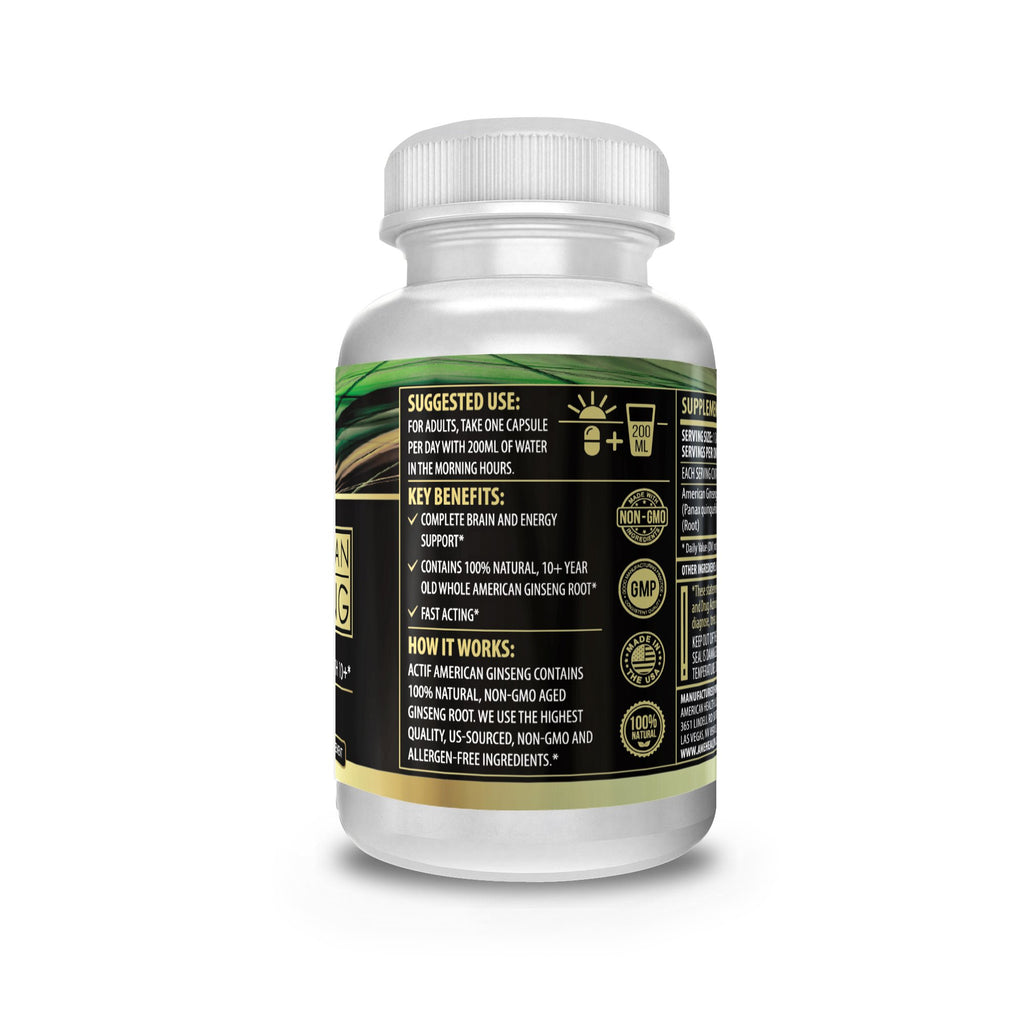ACTIF American Ginseng 10 Year Old 500mg - 1 Capsules - image 3
