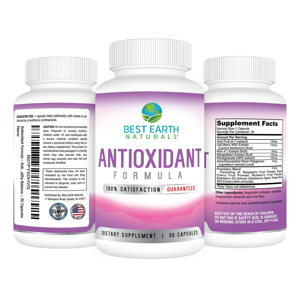 Best Earth Naturals Antioxidant Supplement with Pomegranate - 30 Capsules - image 2