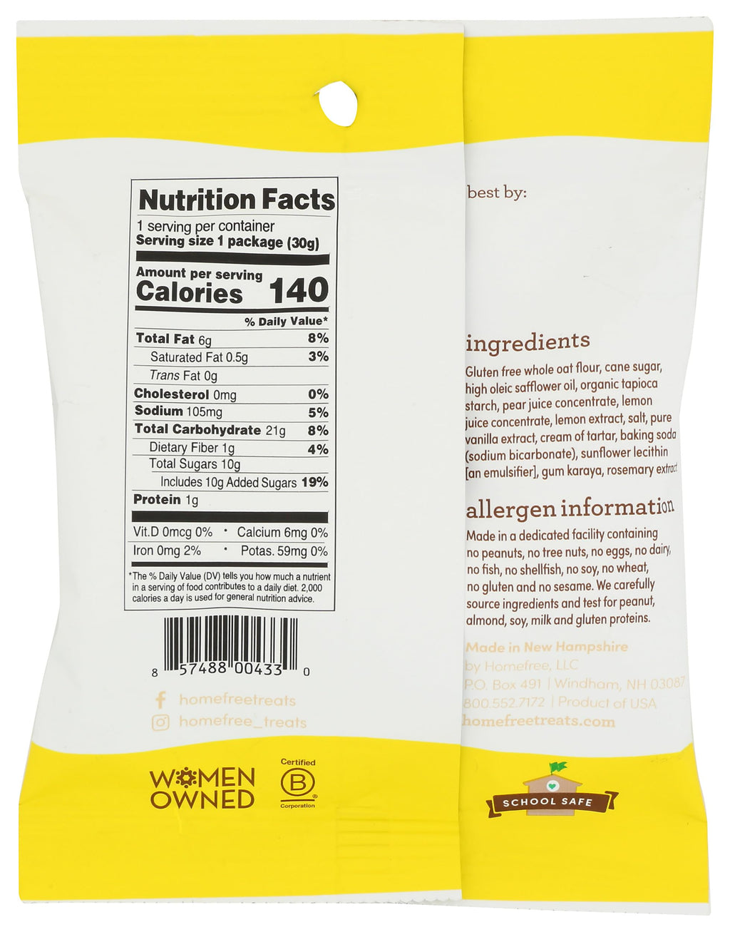 Homefree Lemon Burst Mini Cookies - 1 oz - image 2