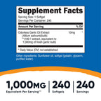 Nutricost Garlic 1000mg