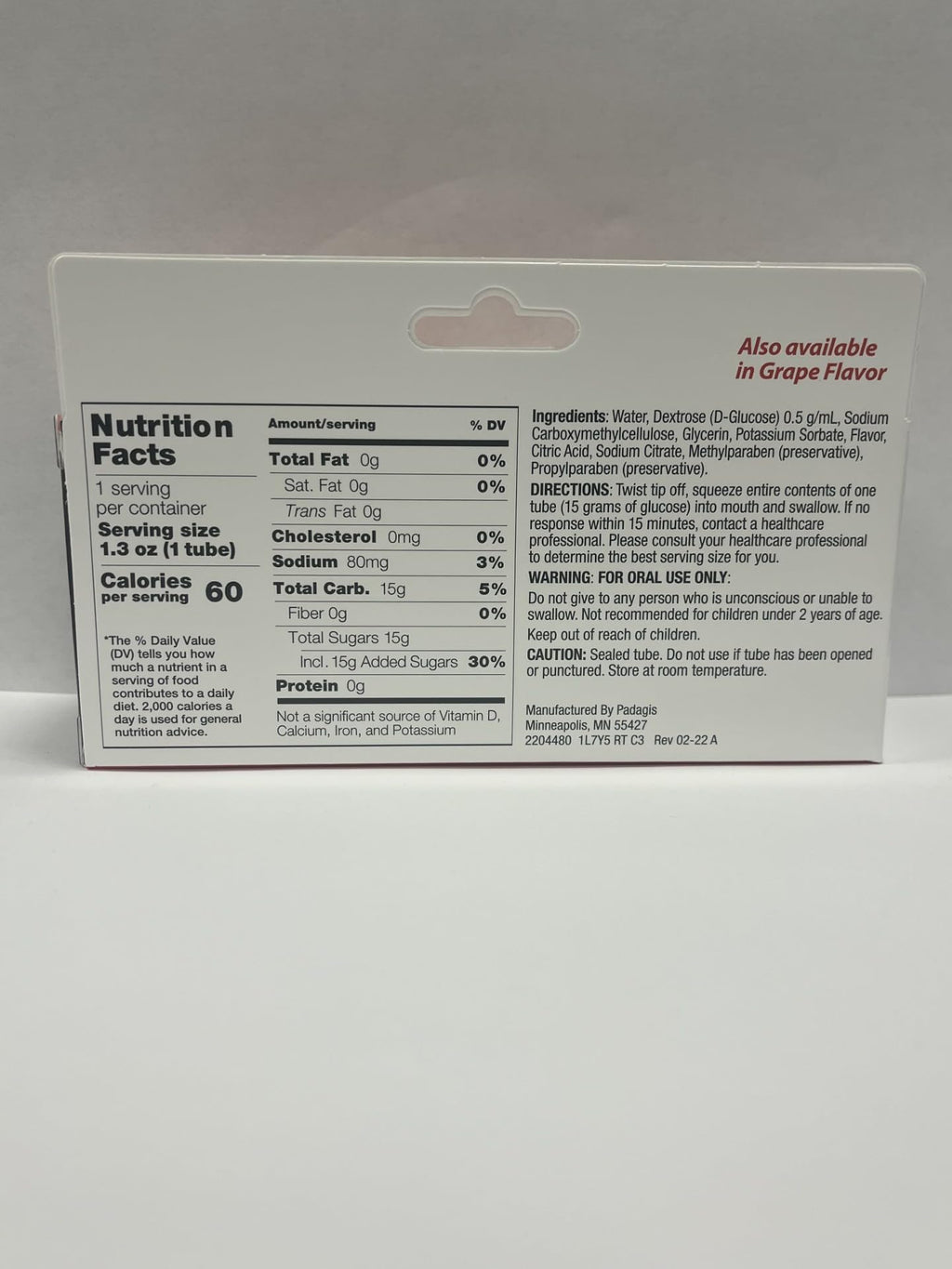 Glutose Oral Glucose Gel Lemon Flavor - 9 Tubes - image 2