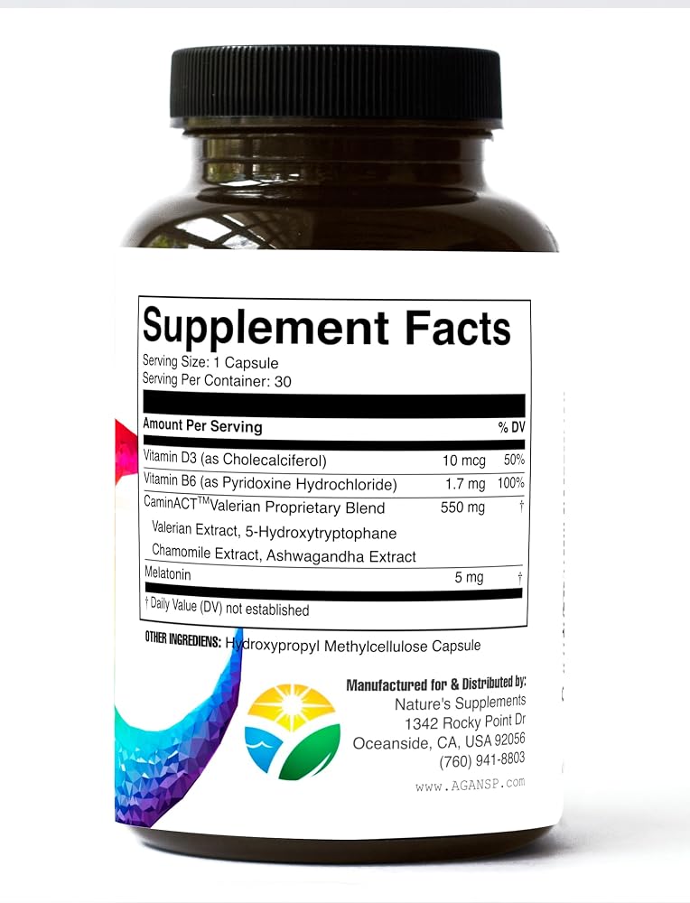 AGA Nature's Supplements Valerian Root with Chamomile and Melatonin - image 2