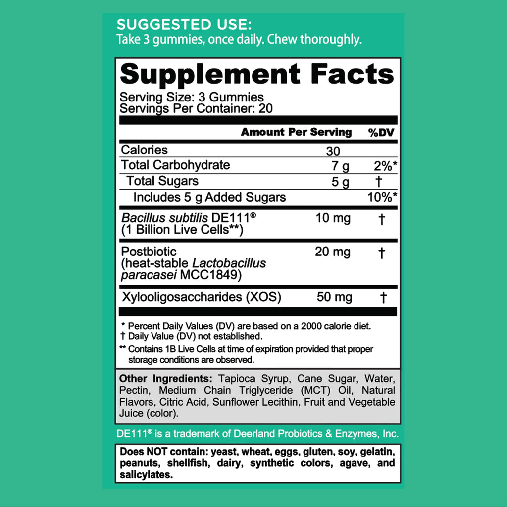 Goli Pre Pro Postbiotic Gummies - Worlds First 3-in-1 Formula