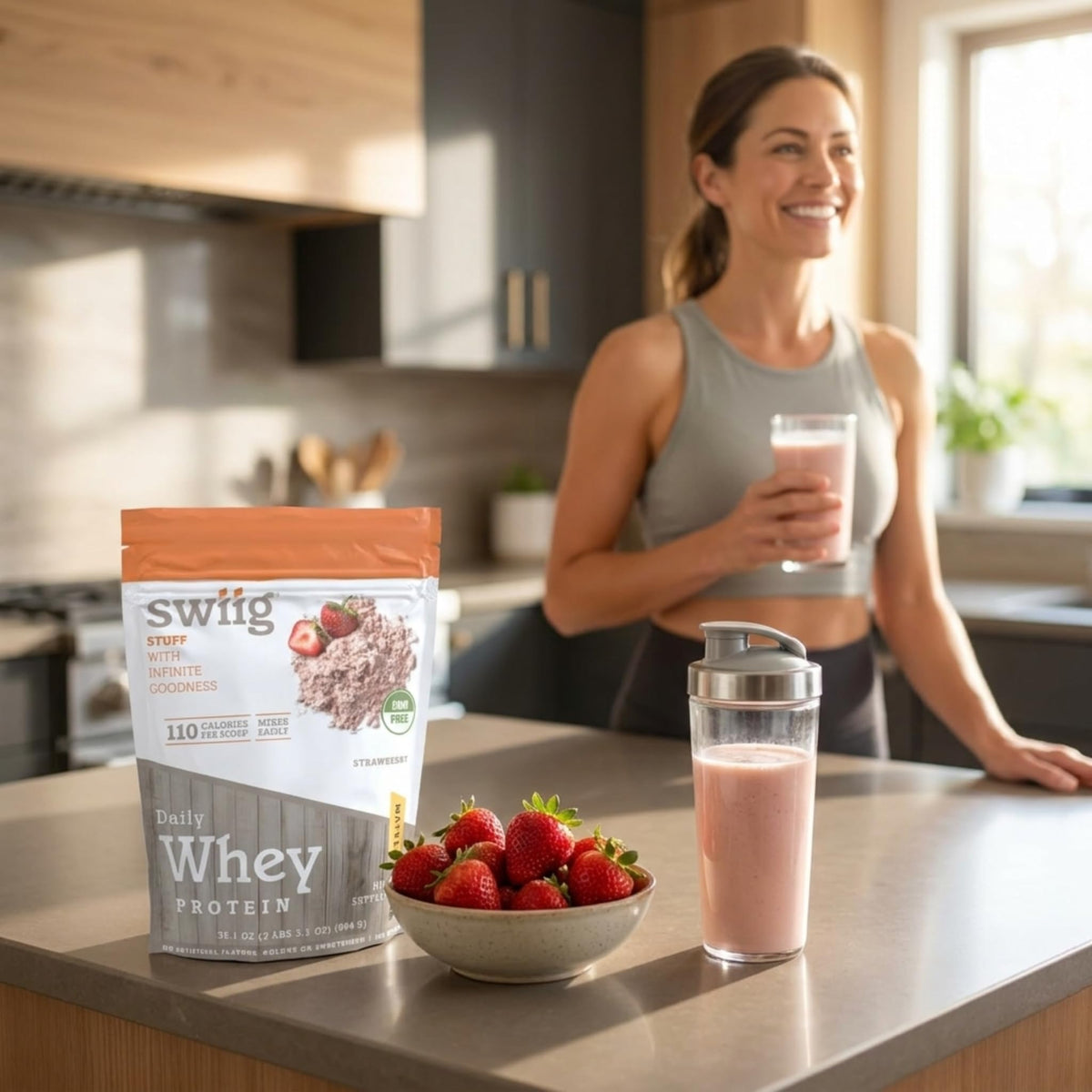 swiig Whey Matrix Protein Powder (2.2 lb, Strawberry) - image 6