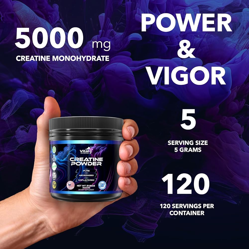 Vital-J Empowering Creatine Monohydrate Powder - 120 Servings - image 3