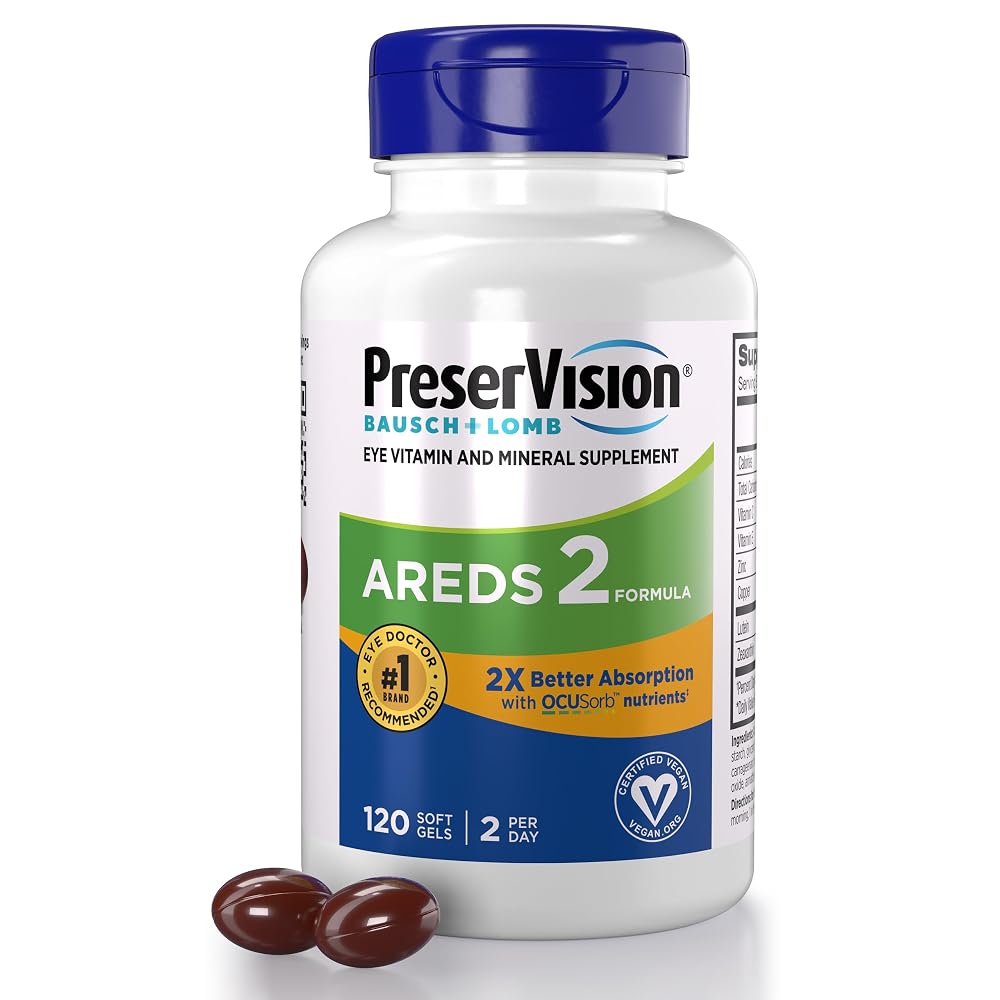 PreserVision AREDS 2 Vegan Eye Vitamins with OCUSorb - 120 Softgels
