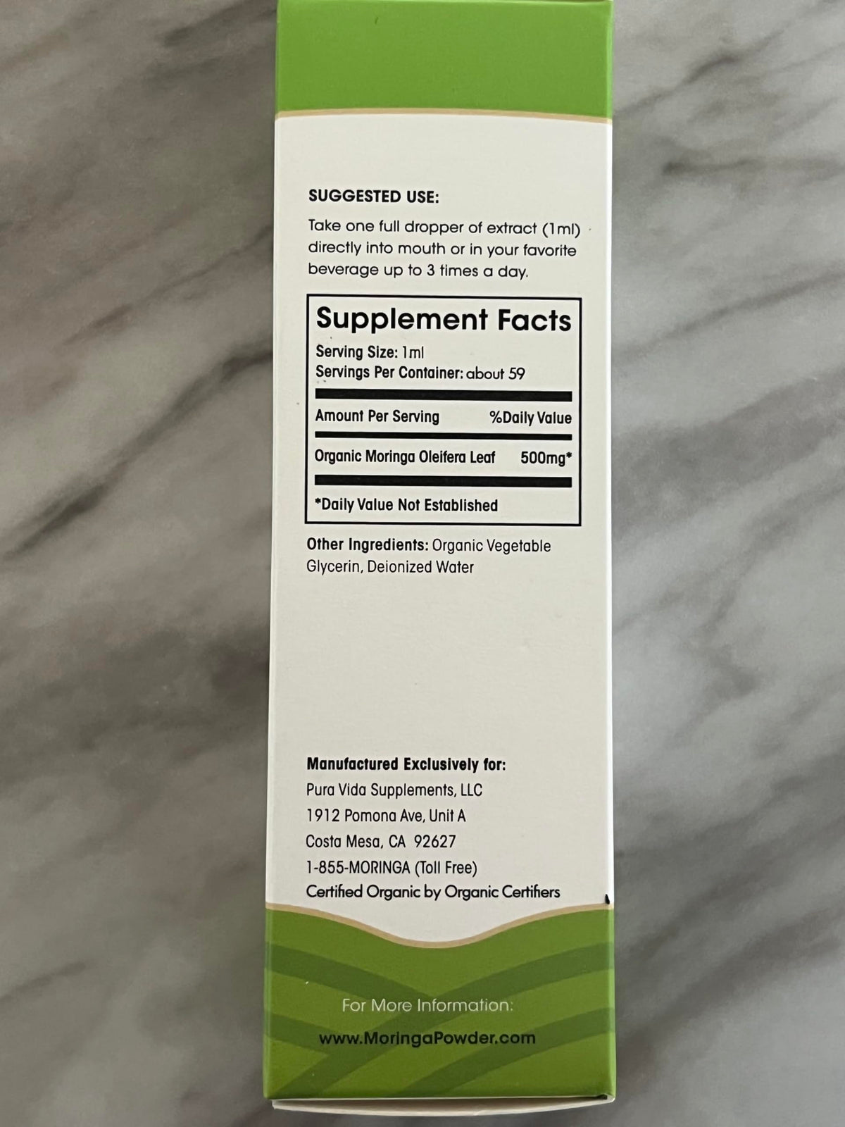 PURA VIDA MORINGA Leaf Extract Liquid Drops - 2 Fl Oz - image 10