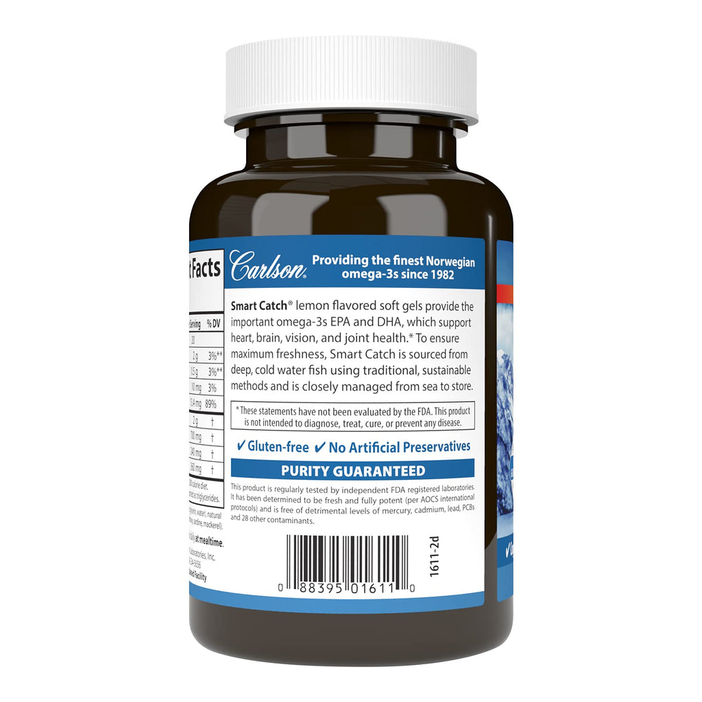 Carlson Teen's Smart Catch Omega-3 Fish Oil 700 mg - 90 Softgels - image 3