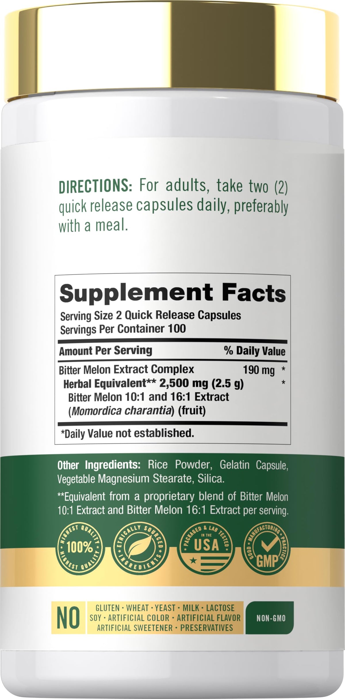 Carlyle Bitter Melon Complex - 200 Capsules - image 2