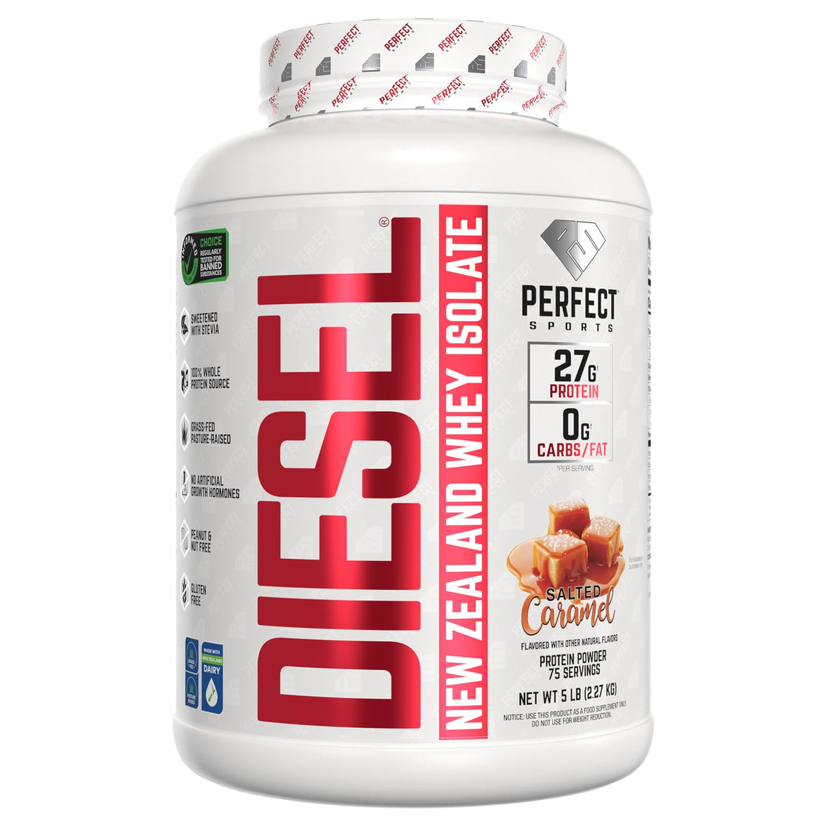 PERFECT SPORTS Diesel Whey Protein Isolate Salted Caramel - 5 lb