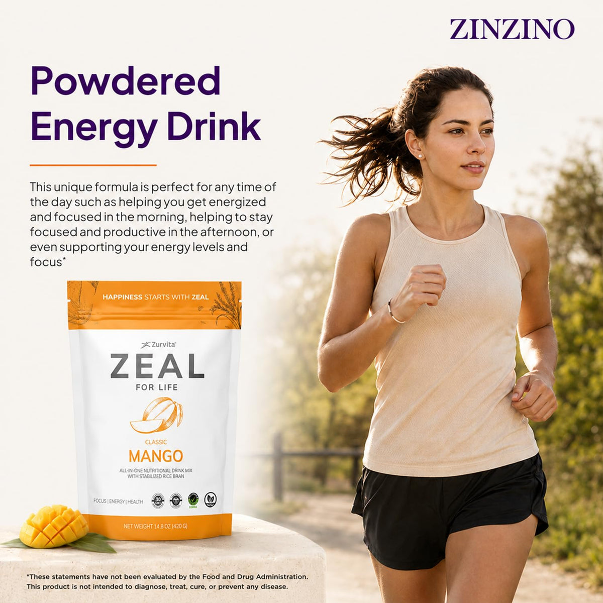 Zurvita Zeal for Life Mango Wellness Drink Mix - 420 g - image 4