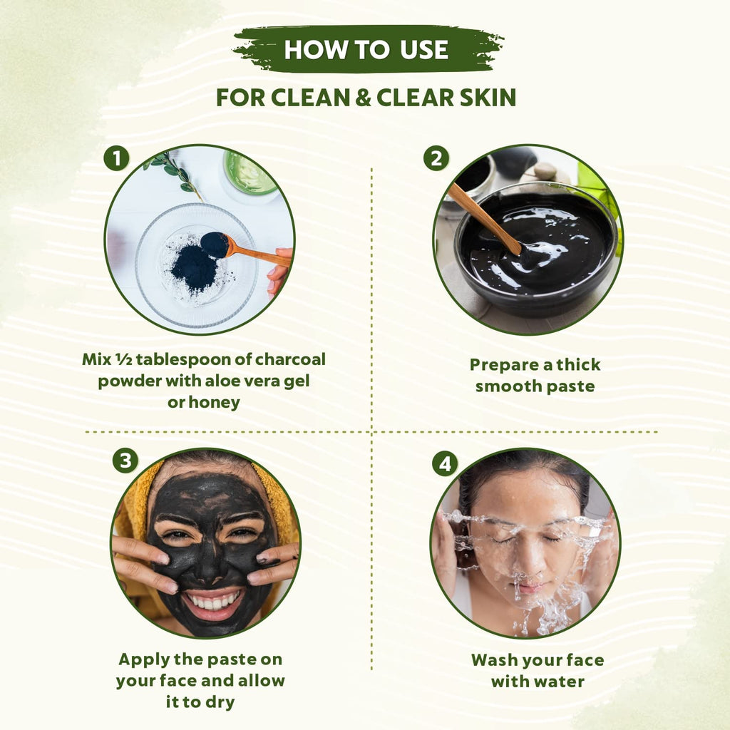INDUS VALLEY Activated Charcoal Powder for Skin - 100g - image 5