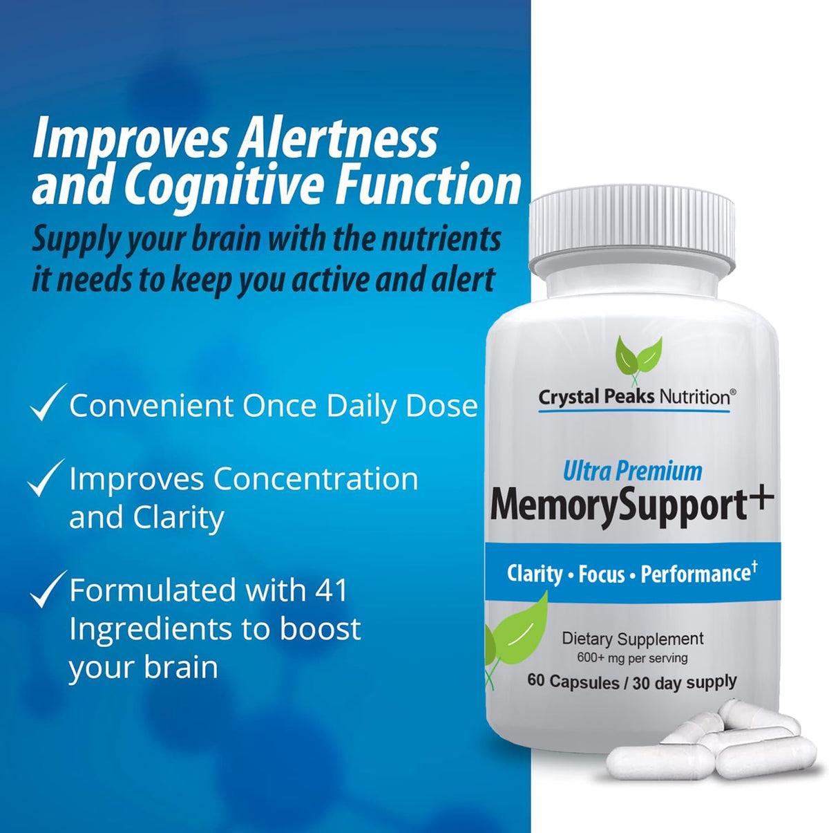 Crystal Peaks Nutrition Memory Boost Brain Support - 60 Capsules - image 4