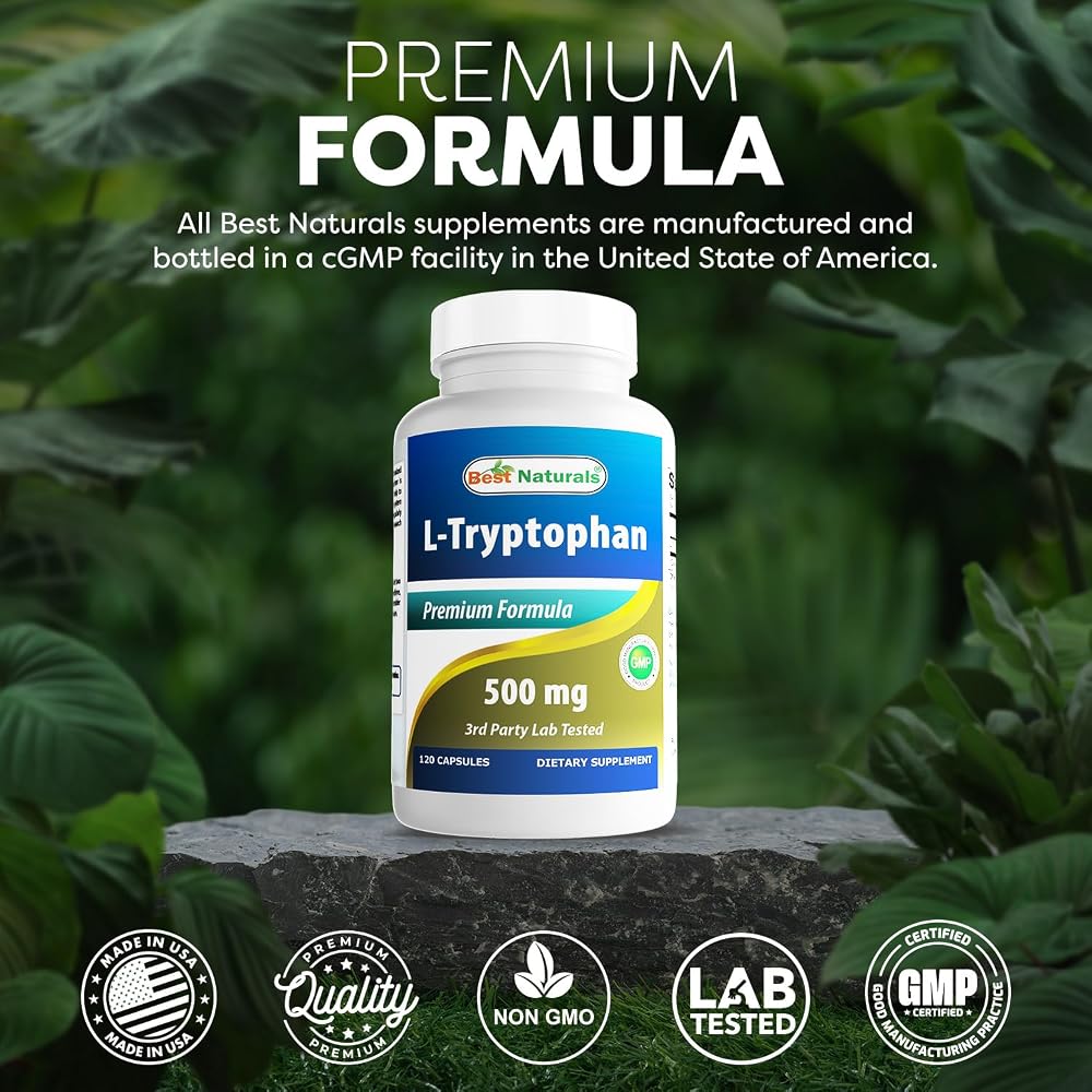 Best Naturals L-Tryptophan 500 mg - 360 Capsules - image 5