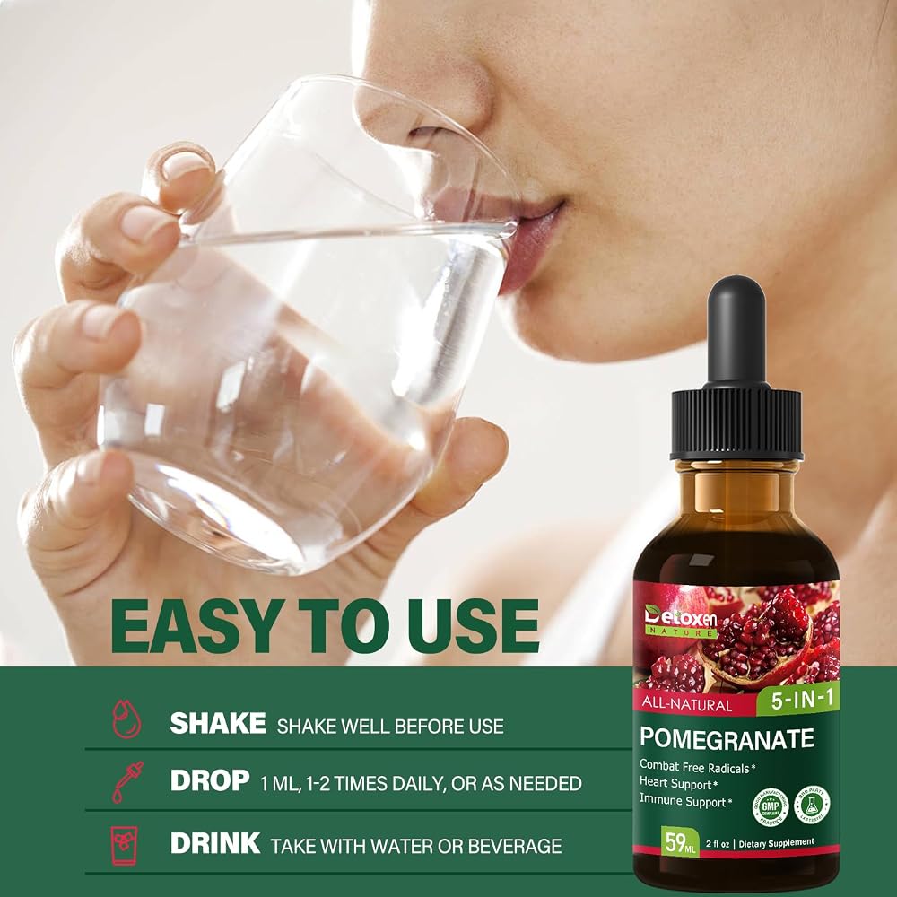 DetoxenNATURE Pomegranate Extract Liquid Drops.